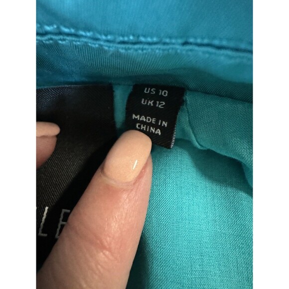 Carlisle Womens Turquoise Blue Moto Jacket Size 10 Full Zip Windbreaker EUC - Picture 7 of 10